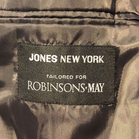 Vintage Jones New York Robinsons May Silk Wool Blend Gray Blazer Men Size L 46 - Picture 7 of 12